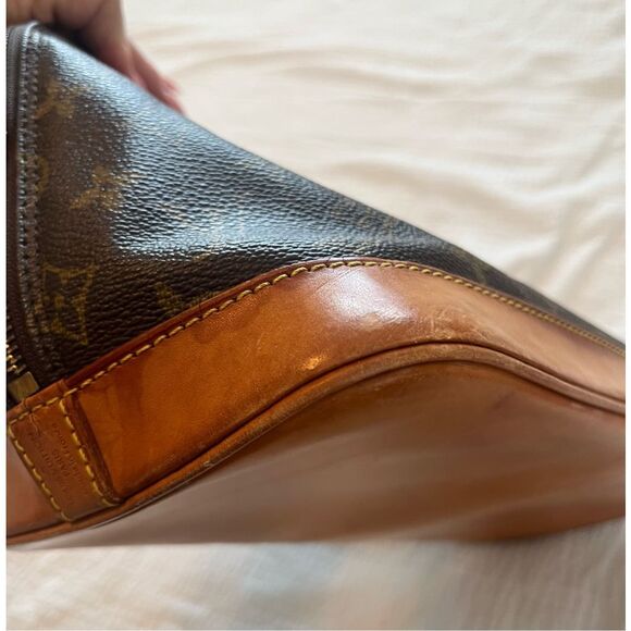 Louis Vuitton Alma PM Monogram Canvas Satchel Handbag Brown Vintage LV Top Handl - Picture 6 of 14